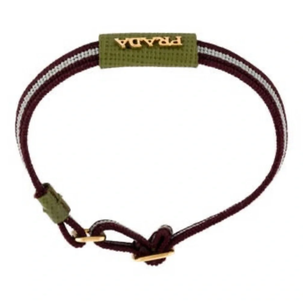 PRADA-AUTHENTIC (Preloved) Elastic And Leather Bracelet - Picture 6 of 13